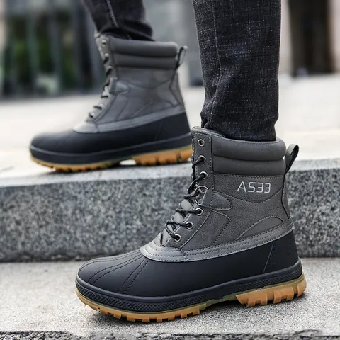 Bottes de Désert Tactiques pour Hommes Chaussures Militaires de Combat en Cuir PU Imperméable pour Randonnée en Plein Air