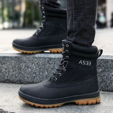 Bottes de Désert Tactiques pour Hommes Chaussures Militaires de Combat en Cuir PU Imperméable pour Randonnée en Plein Air