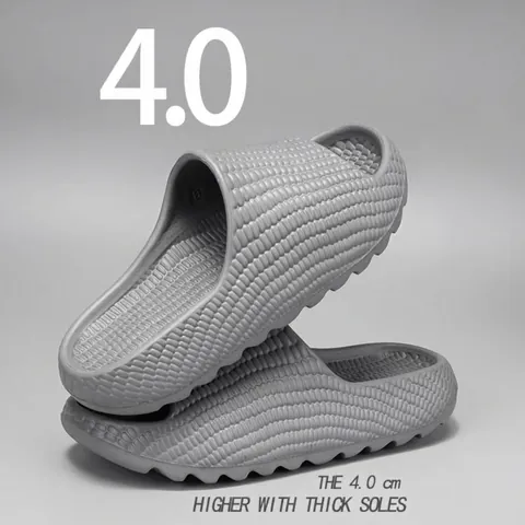 Unisex Fashion EVA Thick Sole Slides Non-slip Bubble Texture Beach Slippers Casual Outdoor Summer Pool Sandals For Men Women