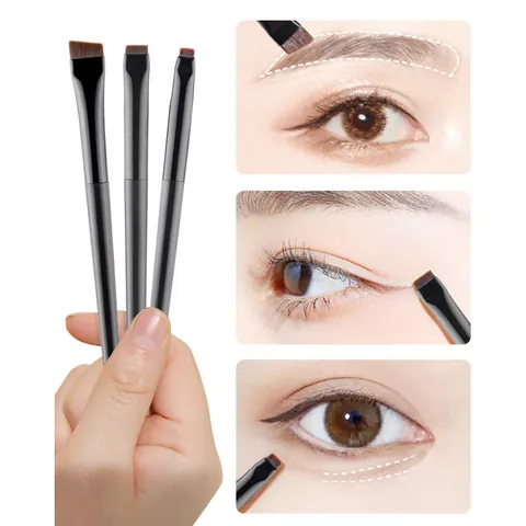 Professional Blade Eyeliner Brush Set Synthetic Fiber Bristles Long Handle Eyebrow Aegyosal Makeup Brush For Women Jewelry