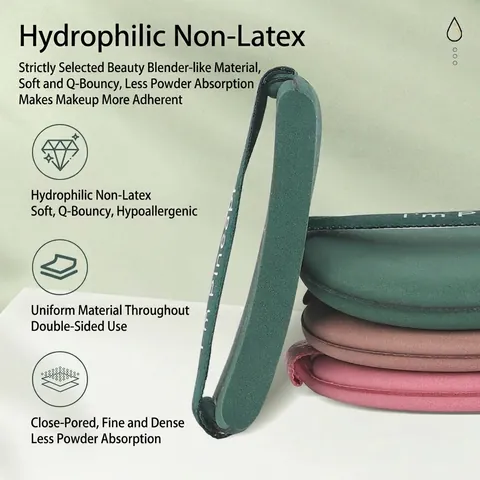 Professional Hydrophilic Non-Latex Air Cushion Powder Puff Soft High Elasticity Makeup Sponge Dry And Wet Dual Use For Foundation
