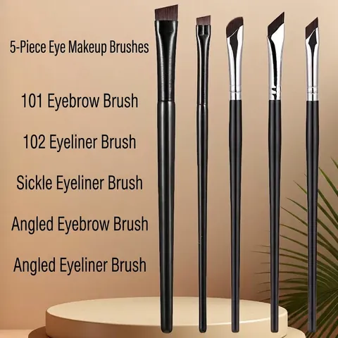 Professional Ultra Thin Blade Eyeliner Brush Angled Eyebrow Brush Synthetic Fiber Eye Detail Makeup Tools Plastic Handle Portable For Women