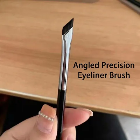 Professional Ultra Thin Blade Eyeliner Brush Angled Eyebrow Brush Synthetic Fiber Eye Detail Makeup Tools Plastic Handle Portable For Women