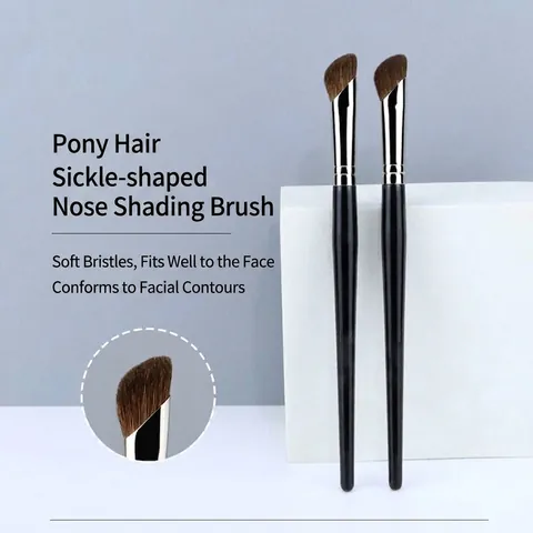 Professional Eyeshadow Eyeliner Eyebrow Brush Sickle Nose Shadow Brush Synthetic Fiber Portable Makeup Tool For Women Travel