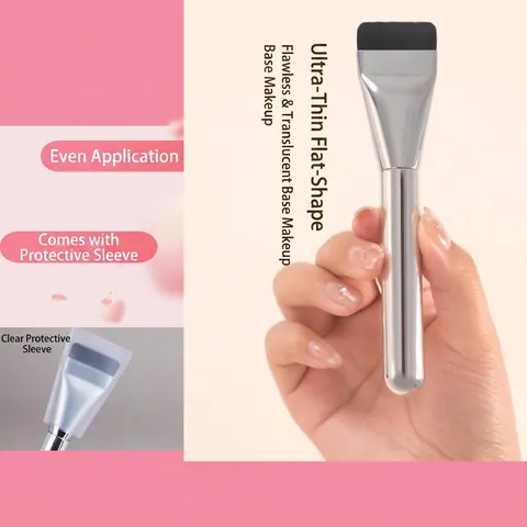 Brocha para Base de Maquillaje Plana Ultra Delgada Brocha para Corrector y Mascarilla Herramientas de Maquillaje Profesional