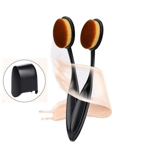 Επαγγελματικό Πινέλο Make-up σε Σχήμα Οδοντόβουρτσας Οβάλ Πυκνό Πινέλο Μακιγιάζ από Συνθετικές Ίνες για Υγρή Κρέμα BB