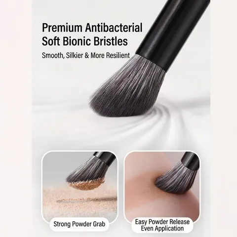 Professional Finger Tip Nose Shadow Brush Angled Concealer Brush Flame Highlighter Smudge Brush Synthetic Fiber Portable Makeup Brush For Women
