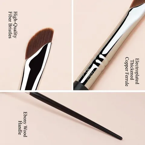 10 Pieces Makeup Brush Set Synthetic Fiber Slanted Eyeliner Brush Candy Colored Portable Cosmetic Beauty Tools For Daily Travel