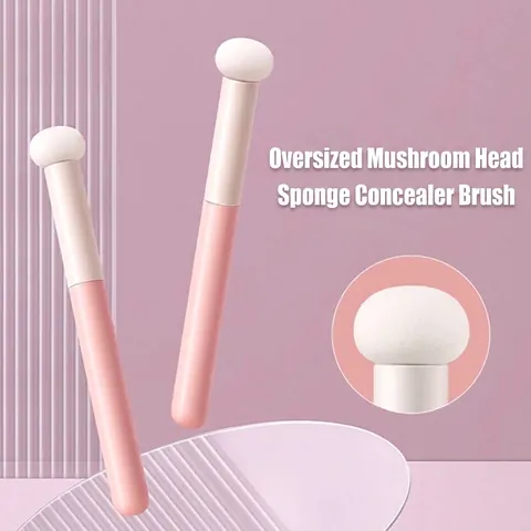 Tragbarer Pilzkopf Concealer Pinsel Weicher Schwamm Runder Kopf Make-up Pinsel Für Pickelmale Tränensäcke Gesicht Abdeckwerkzeug