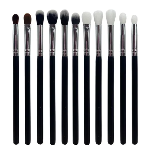 Professional Eyeshadow Brush Collection Synthetic Fiber Soft Eyebrow Nose Shading Brushes With Portable Travel Bag Cosmetic Tools For Women