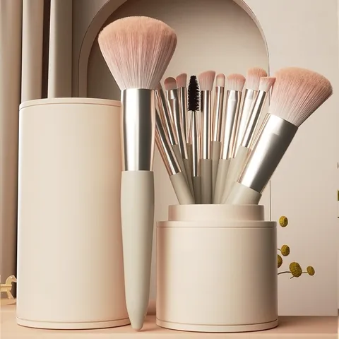 Professional Makeup Brush Set Soft Synthetic Hair Foundation Powder Eyeshadow Blending Brushes With Case For Women Beginners