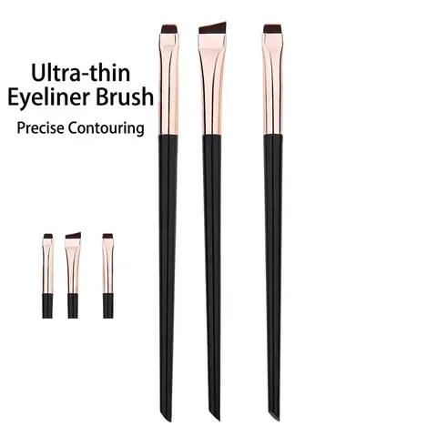 Professional Fine Eyeliner Brush Lower Eyelid Eyeshadow Detail Concealer Makeup Brush Set Synthetic Fiber Plastic Handle Beauty Tools