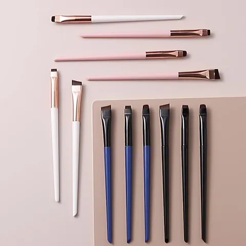 Professional Fine Eyeliner Brush Lower Eyelid Eyeshadow Detail Concealer Makeup Brush Set Synthetic Fiber Plastic Handle Beauty Tools