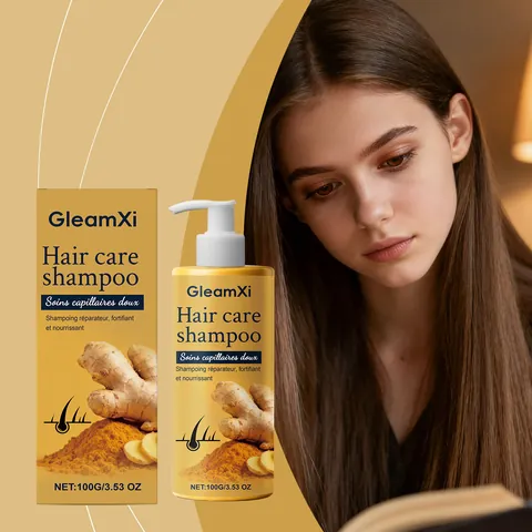 GleamXi Gember Voedende Haarshampoo Milde Hoofdhuidverzorging Gladmakend Hydraterend Oliecontrole Anti Roos Haarwassing