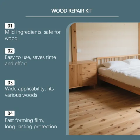 Kit De Spray Liquide De Réparation Pour Soins Des Meubles En Bois Pour Fixation Des Rayures Protection Entretien Polissage Nettoyage Domestique Avec Éponges