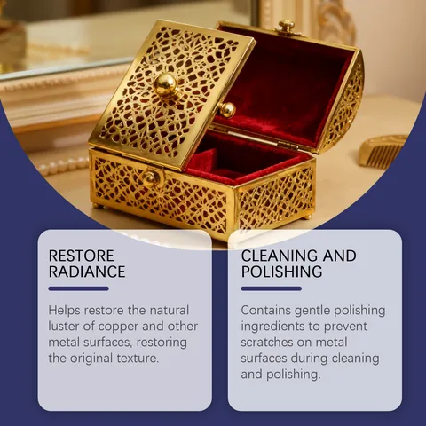 JAKEHOE Brass Polish Cleaner Professional Metal Luster Restorer Gentle Maintenance Liquid For Household Ornaments Tarnish Remover