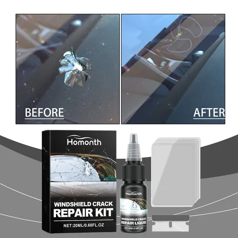 Homonth Car Windshield Repair Kit Nano Glass Crack Repair Fluid Epoxy Resin Bonding Adhesive Auto Glass Care Tool Accessory