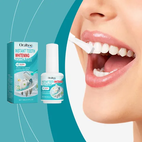 Oralhoe Instant Tooth Whitening Paint Oral Care Cleaning Teeth Stains Professional Portable Whitening Solution For Adults