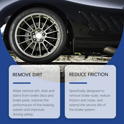 Homonth Car Brake System Cleaner Spray Professional Fast Drying Strong Oil Grease Remover For Vehicles Auto Maintenance
