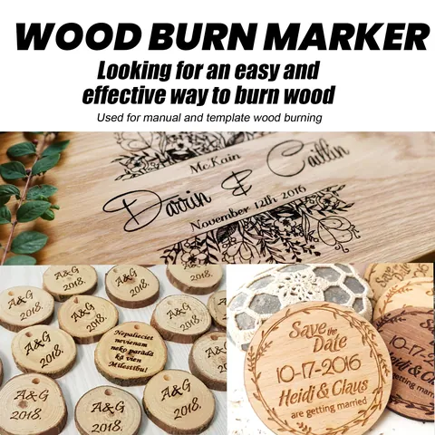 Jue-Fish Holzbrand Markierungsstift Set 3 Stk Scorch Stift für DIY Holzmalerei Bastelprojekte Wärmeempfindlicher Holzbrenner Marker
