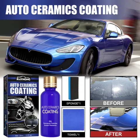 Rayhong Nano Ceramic Coating Liquid Kit Car Paint Scratch Repair Hydrophobic Protection Polish Maintenance Renovation Set