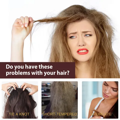 HOEGOA Maca Essenz Haar Protein Spray Und Nährende Glättende Haaröl Für Trockenes Geschädigtes Haar Reparatur Behandlung