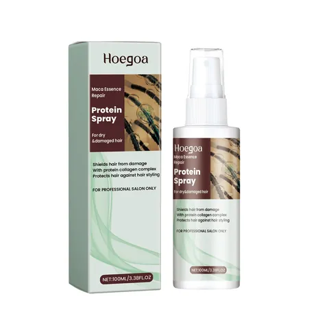 HOEGOA Maca Essenz Haar Protein Spray Und Nährende Glättende Haaröl Für Trockenes Geschädigtes Haar Reparatur Behandlung