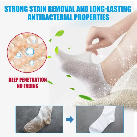 Sock Cleaning Tablets Powerful Stain Removal Deodorizing Antibacterial Effervescent Tablets For Laundry Socks Cleaning 5g