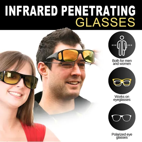 Infrarood Penetreren Bril Met Gele Lens Voor Huis Renovatie Detectie Van Wand Leidingen Kabels Stofdicht Veiligheid Bril