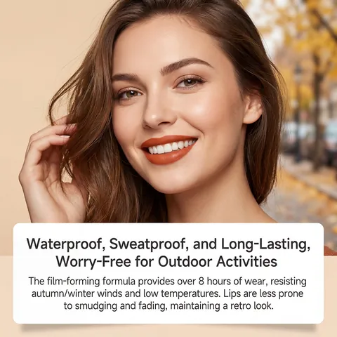 Zephoco Crayon à Lèvres Double Extrémité Lisse Longue Tenue Défini Imperméable Rouge à Lèvres Mat pour Femme Beauté