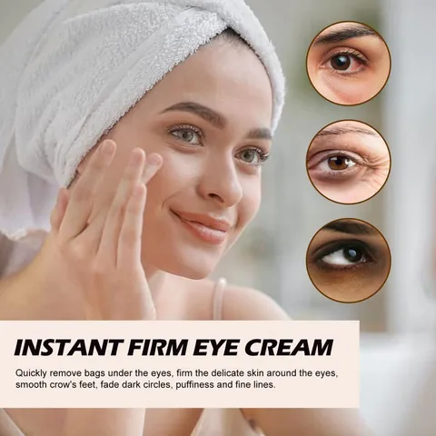 Hoygi Instant Firm Oogcrème Anti-Rimpel Oogbehandeling Hydraterend Wallen Verminderen Donkere Kringen Fijne Lijntjes Vrouwen