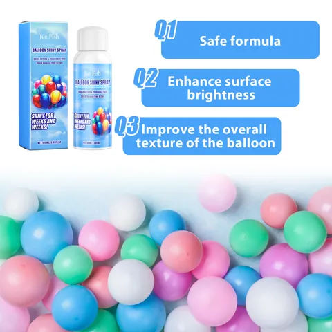 Jue Fish Spray Brillante para Globos Antioxidación Abrillantador de Superficie para Decoración de Globos de Látex y Papel