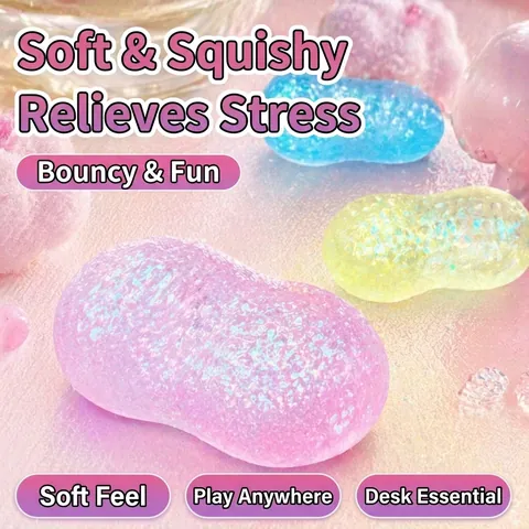 Παιχνίδι Squishy Φιστίκι Μαλτόζης Αργή Επαναφορά Γκλίτερ Φιστίκι Παιχνίδι Ανακούφισης από το Στρες για Παιδιά Ενήλικες Fidget Toy