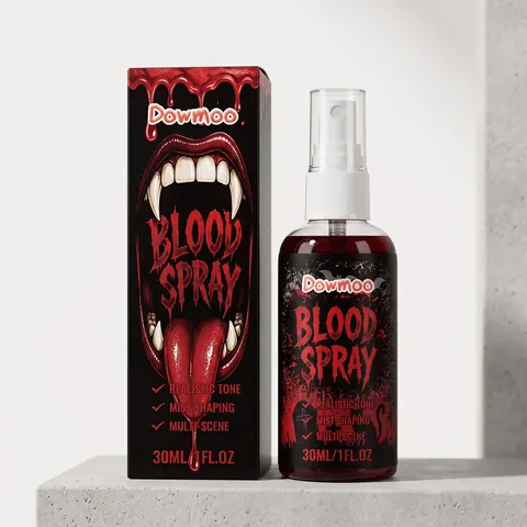 Halloween Fake Blood Spray Realistic Blood Plasma Vampire Zombie Special Effects Makeup Prop Easy Washable Dark Red Blood Spray
