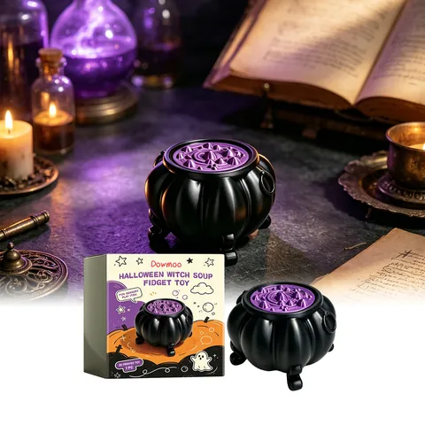 Halloween Witch Soup Cauldron Fidget Toy 3D Printed Stress Relief Interactive Cauldron Ornament For Holiday Party Decoration