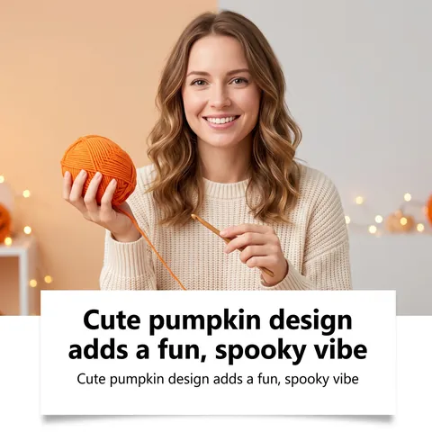 Halloween DIY Crochet Spiral Hanging Decor Kit Polyester Yarn Alloy Hook Bat Pumpkin Ghost Cat Patterns For Festive Party