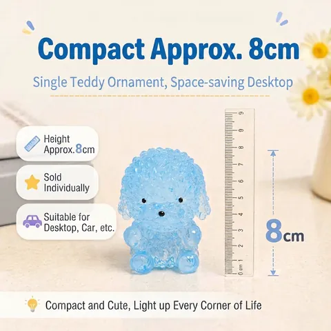 Poodle Dog Squishy Toy Stress Relief Translucent TPR Crystal Texture Puppy Desk Ornament Gift For Kids