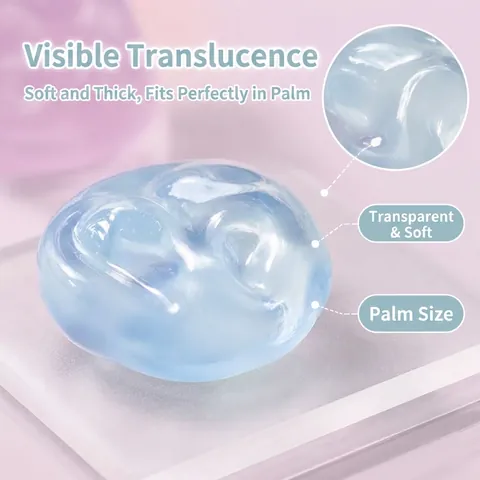 Hochtransparente Langsam Rebound Kokosöl Textur Squishy Stressabbau Spielzeug Klar Heilung Weich Squeeze Ball Für Büro Alltag Spaß