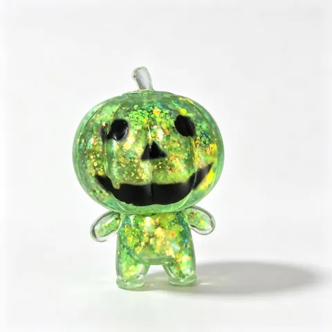 Halloween Pumpkin Squishy Toy Stress Relief Sensory Jack-O-Lantern Glitter Filled Fidget Toy Soft Maltose Pumpkin Head For Party