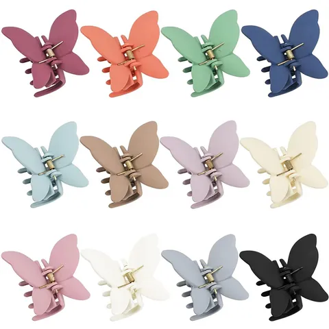Molletta per Capelli a Farfalla Opaca da Donna Pinze per Capelli in Plastica ABS Accessori per Capelli a Farfalla per il Pendolarismo Quotidiano Copricapo di Moda