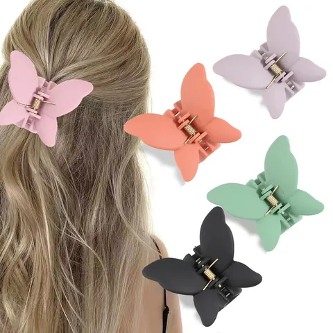 Molletta per Capelli a Farfalla Opaca da Donna Pinze per Capelli in Plastica ABS Accessori per Capelli a Farfalla per il Pendolarismo Quotidiano Copricapo di Moda