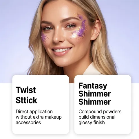 Halloween Stick Glitter Viola Particelle Scintillanti Multicolore Per Viso Corpo Capelli Trucco Per Feste Festival Spettacolo Body Art