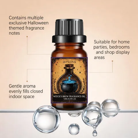 JAYSUING Colección Aceite Esencial Halloween Pay de Calabaza Sidra Especiada Fragancia Hogar Aromaterapia Aromas Festivos Regalo
