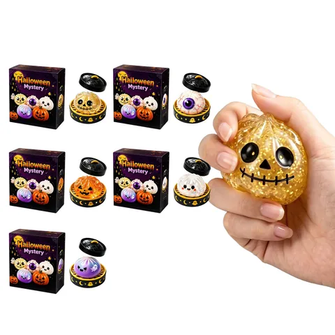 Halloween Squishy Toys Slow Rising Stress Relief Squeeze Toys For Kids Adults Soft TPR Pumpkin Ghost Eyeball Party Favors Gift