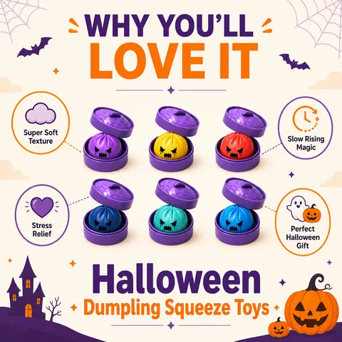 Halloween Geist Dampfer Squishy Spielzeug Weich TPR Quetschen Stressabbau Spielzeug Verrücktes Gesicht Neuheit Party Geschenk