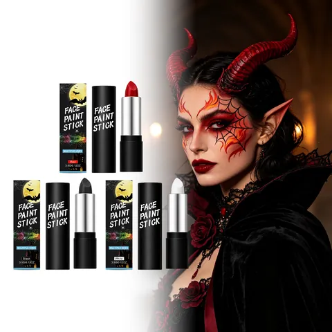 Halloween Face Paint Stick Red Black White Body Paint Crayon Professional Cosmetic For Party Cosplay Makeup Makeup Tool