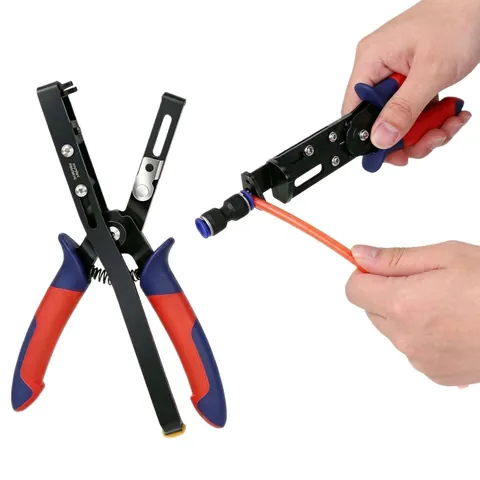 Pinza Manuale Professionale per la Rimozione del Tubo in Lega Forgiata Strumento di Disconnessione Linea Carburante per Auto Pinza a Due Colori