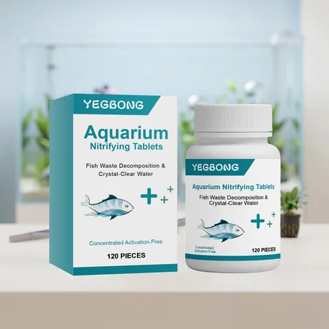 YEGBONG Aquarium Cleaning Tablets Nitrifying Bacteria Water Purifier Fish Tank Sludge Remover Crystal Clear Water Treatment
