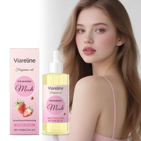 Aceite de Fragancia de Fresa y Marshmallow Viareline Aceite Esencial Corporal Nutritivo e Hidratante Para Piel Seca Cuidado de Belleza Diario Perfumado