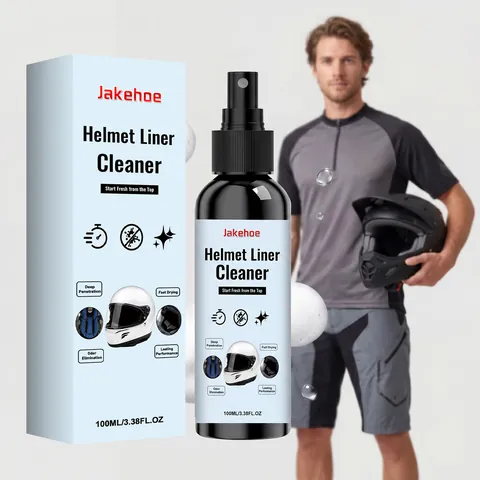 JAKEHOE Σπρέι Καθαρισμού Εσωτερικής Επένδυσης Κράνους Εξοπλισμός Μοτοσικλέτας Αποσμητικό Αφαιρετικό Λεκέδων Ιδρώτα Λαδιού Βαθιά Διείσδυση Γρήγορο Στέγνωμα